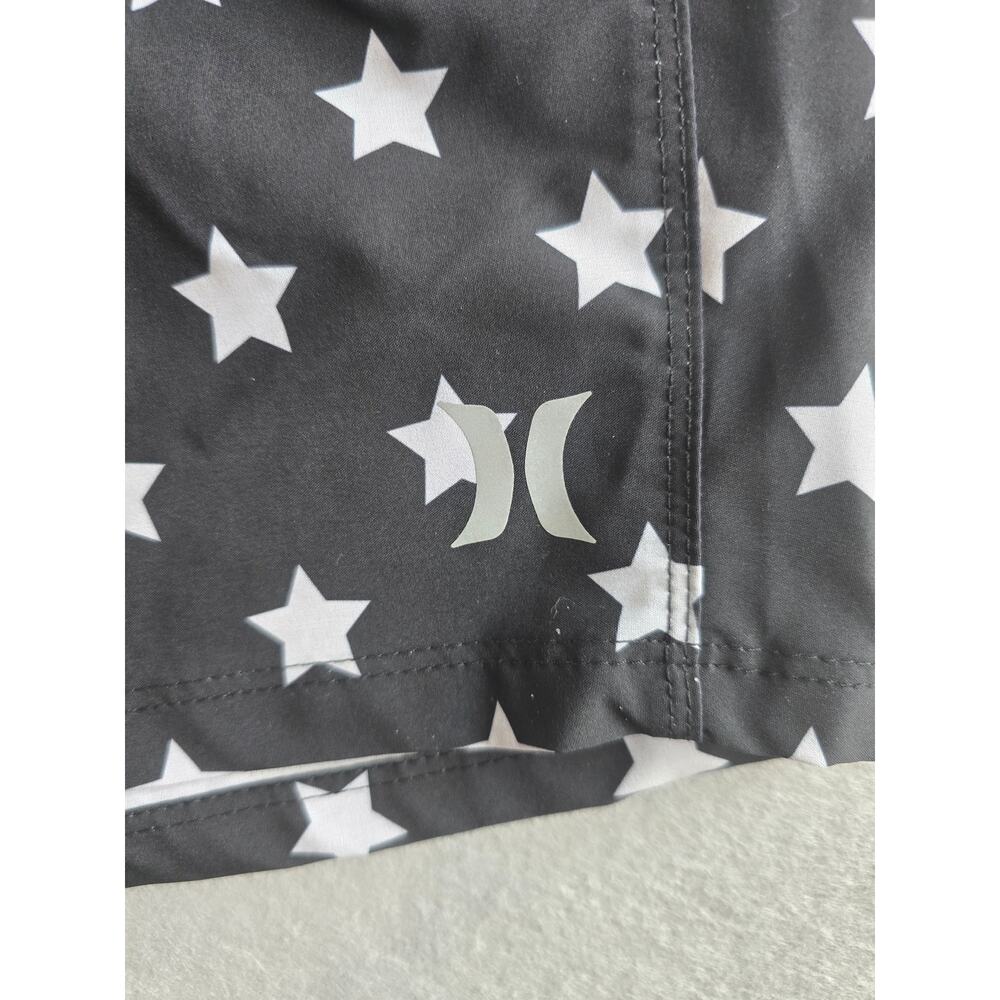 Hurley Boardshorts Mens 36 Black White Stars Stripe Surf Swim  Beach Patriotic - Picture 4 of 4